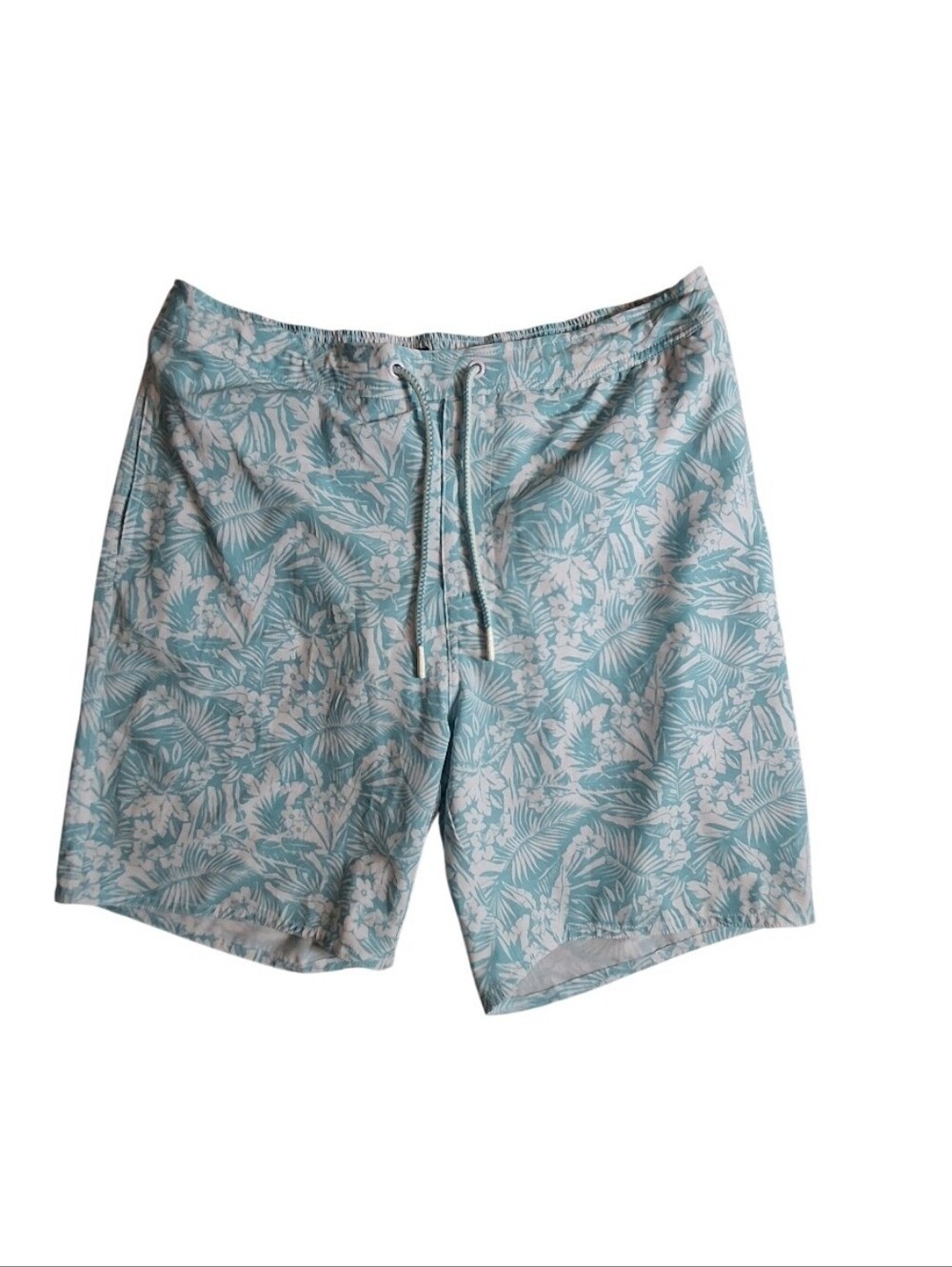 Johnnie-O Mens Swim Shorts Size XL Blue Floral Graphic Print Beach Resortwear